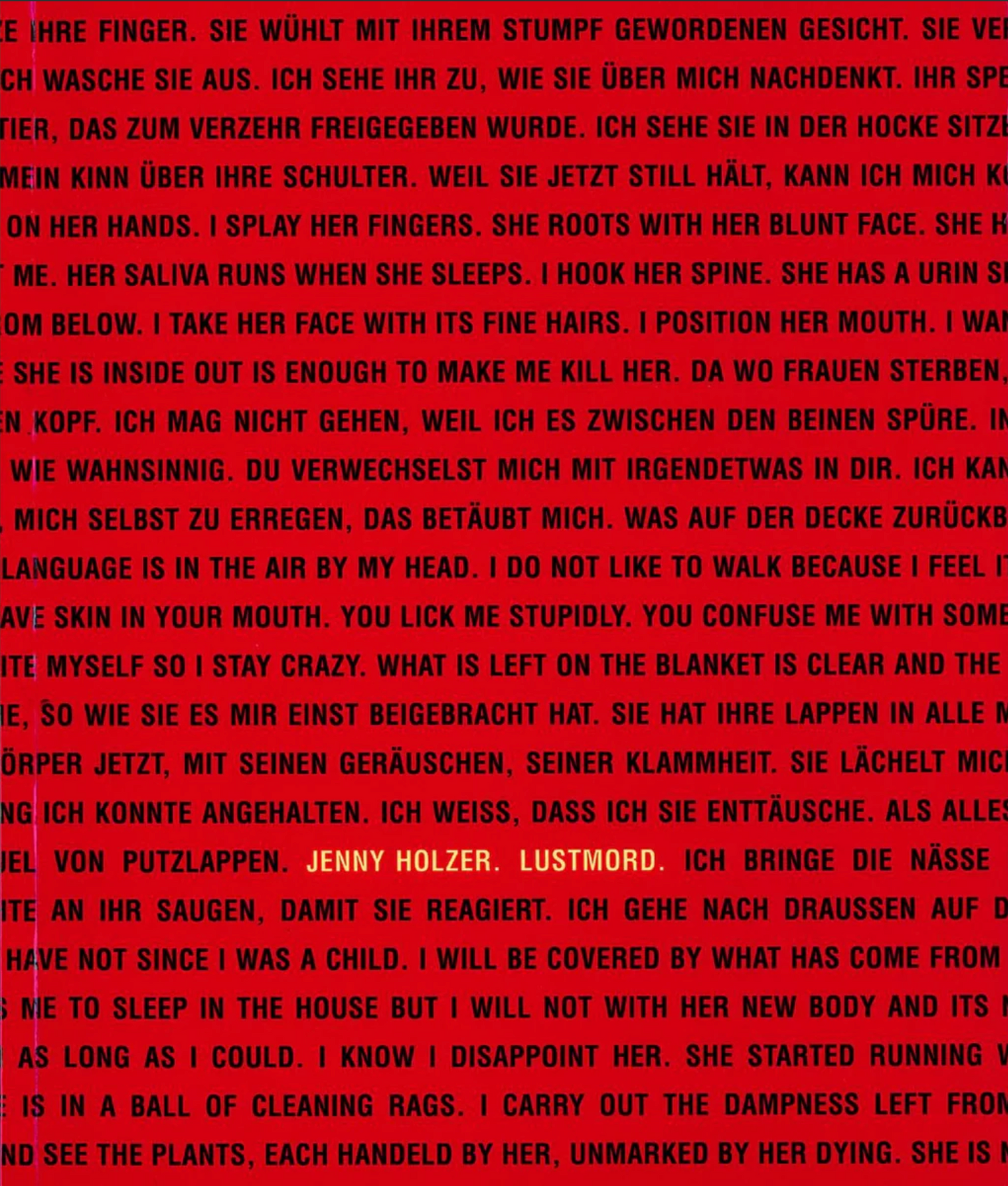 Jenny Holzer, Lustmord