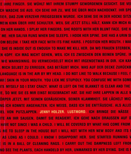 Jenny Holzer, Lustmord