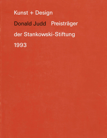 Donald Judd - Kunst + Design